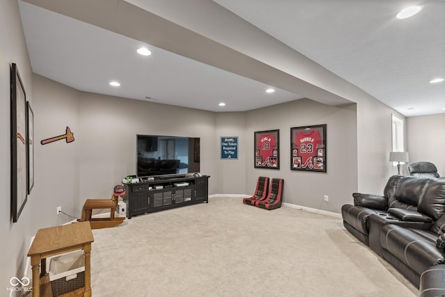 16338 Portage Trail Ln, Fortville, IN 46040 - living room with carpet floors and recessed lighting