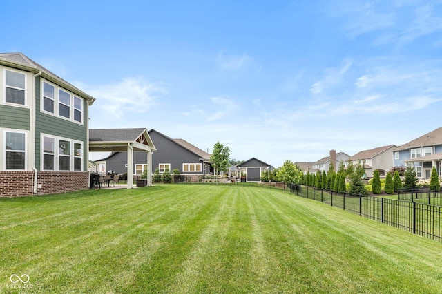 16338 Portage Trail Ln, Fortville, IN 46040 - view of yard featuring a residential view and a patio area