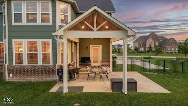 16338 Portage Trail Ln, Fortville, IN 46040 - back of house with a patio and brick siding