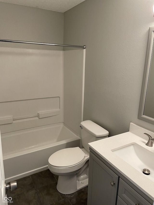 9701 W Constellation Dr, Pendleton, IN 46064 - bathroom with vanity, tile patterned flooring, and washtub / shower combination