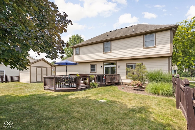 2025 W Morse Dr, Cicero, IN 46034 - back of house featuring a storage unit and a deck