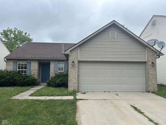 10662 Lostpine Ln, Indianapolis, IN 46235 - single story home featuring brick siding, driveway, an attached garage, and roof with shingles