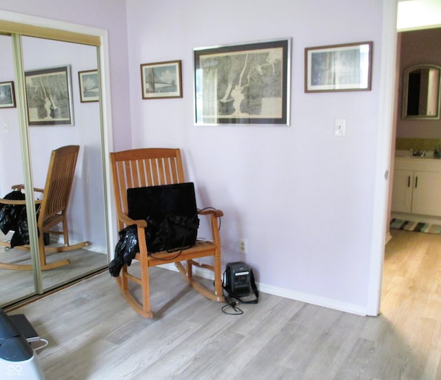 6808 Summer Time Dr, Indianapolis, IN 46226 - living area featuring wood finished floors and baseboards
