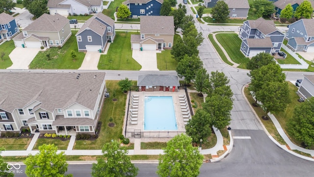 7239 Governors Row, Avon, IN 46123 - aerial view of residential area with a pool area