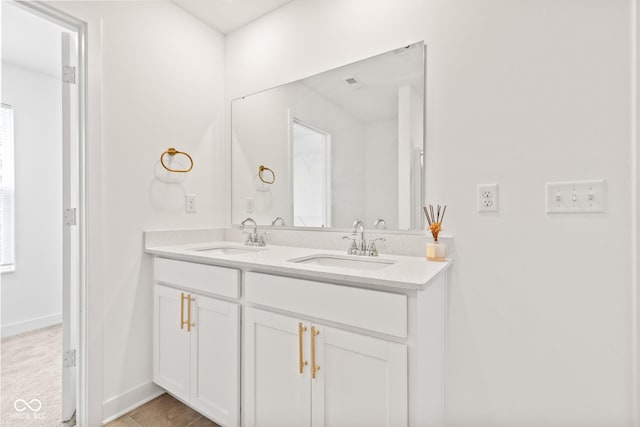 7239 Governors Row, Avon, IN 46123 - full bathroom with double vanity and baseboards