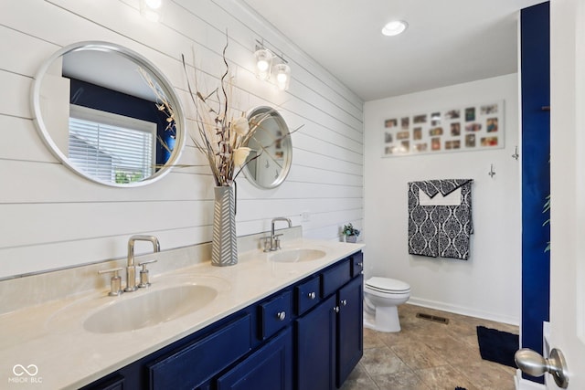 16745 Del Mar Way, Westfield, IN 46074 - full bathroom with wood walls and double vanity