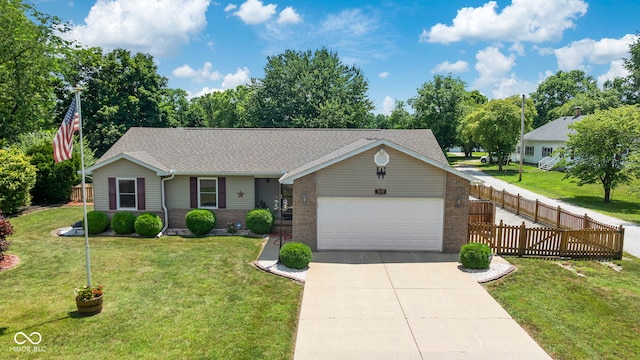1044 Miller St, Clinton, IN 47842 - ranch-style house featuring brick siding, concrete driveway, an attached garage, and a shingled roof
