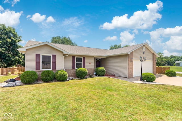 1044 Miller St, Clinton, IN 47842 - single story home featuring brick siding, concrete driveway, an attached garage, and a shingled roof