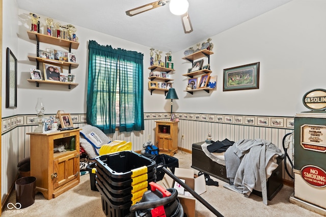 1044 Miller St, Clinton, IN 47842 - bedroom featuring carpet and a wainscoted wall