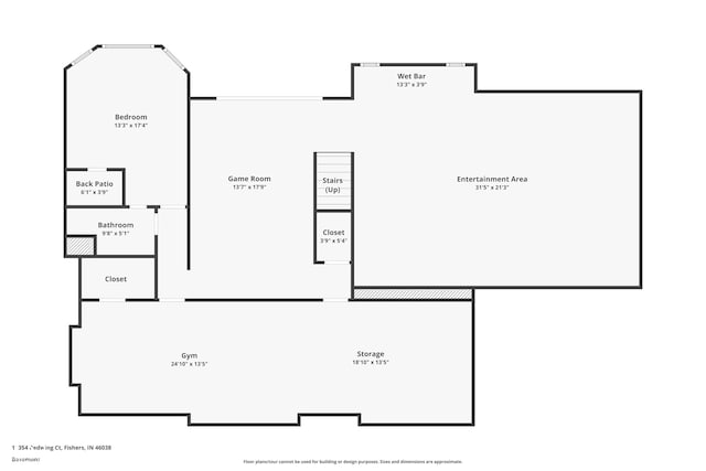 11354 Redwing Ct, Fishers, IN 46037 - view of room layout