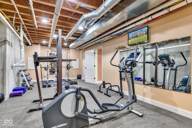 11354 Redwing Ct, Fishers, IN 46037 - workout room with baseboards