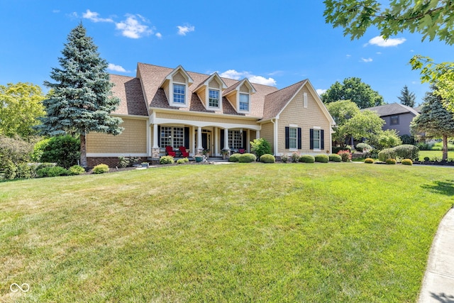 11354 Redwing Ct, Fishers, IN 46037 - cape cod home with covered porch and a front lawn