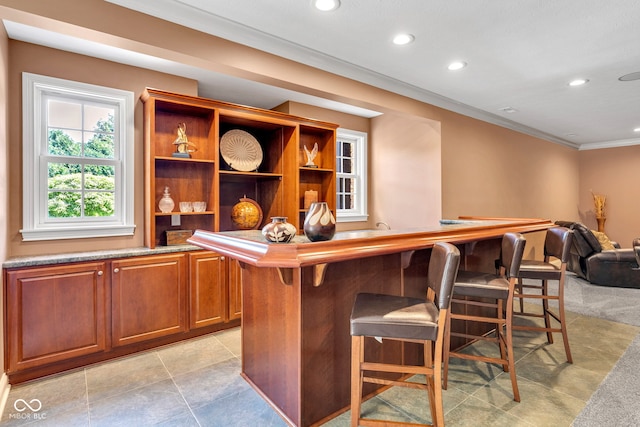 11354 Redwing Ct, Fishers, IN 46037 - indoor bar with crown molding and recessed lighting
