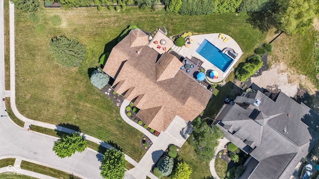 11354 Redwing Ct, Fishers, IN 46037 - aerial overview of property's location with a pool area