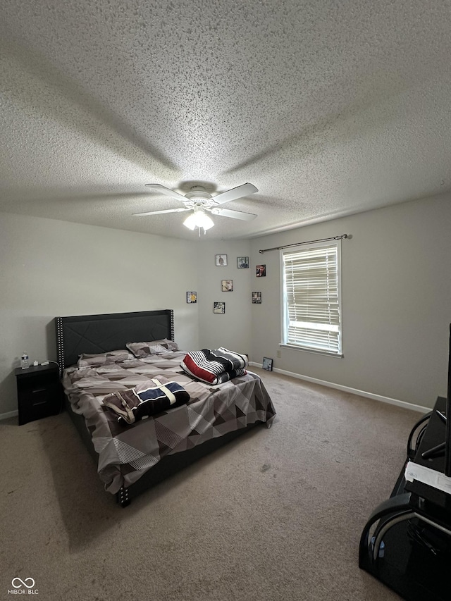 2964 Sentiment Ln, Greenwood, IN 46143 - carpeted bedroom with ceiling fan and a textured ceiling
