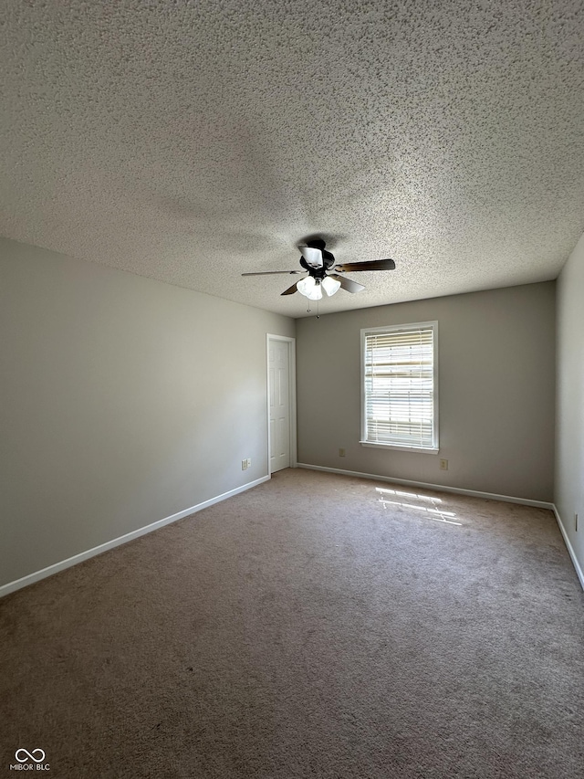 2964 Sentiment Ln, Greenwood, IN 46143 - carpeted empty room with ceiling fan and a textured ceiling