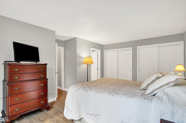 3280 E 300 S, Greenfield, IN 46140 - bedroom featuring two closets and wood finished floors