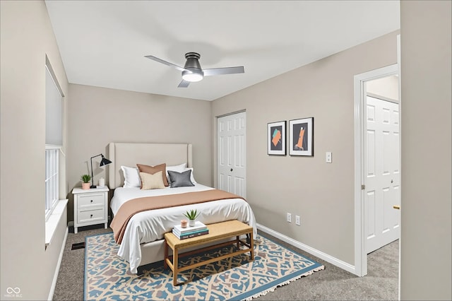 3084 Armory Dr, Indianapolis, IN 46208 - carpeted bedroom featuring a closet and a ceiling fan