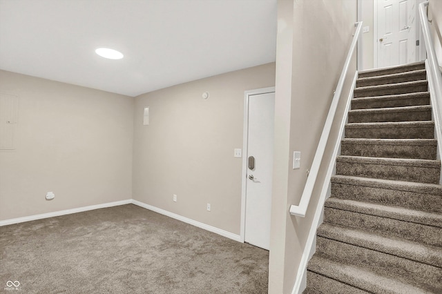 3084 Armory Dr, Indianapolis, IN 46208 - stairs with carpet flooring and baseboards