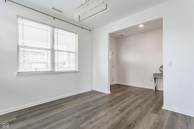 6143 Madera Dr, Whitestown, IN 46075 - spare room with wood finished floors and baseboards