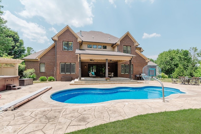 4545 Pascagoula Run, Greenwood, IN 46143 - swimming pool featuring a patio area