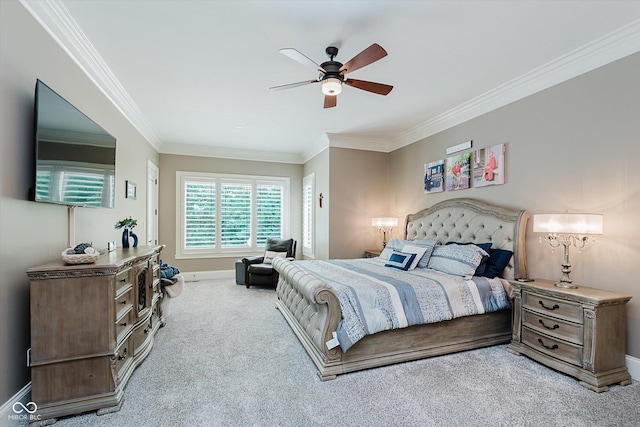 4545 Pascagoula Run, Greenwood, IN 46143 - carpeted bedroom featuring crown molding and a ceiling fan