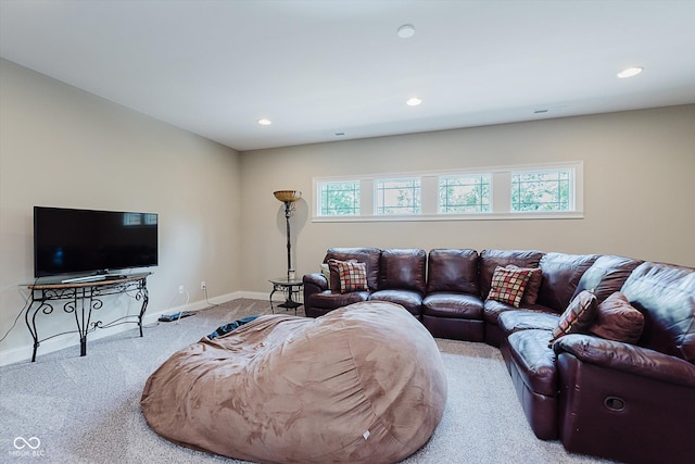 4545 Pascagoula Run, Greenwood, IN 46143 - carpeted living room with baseboards and recessed lighting