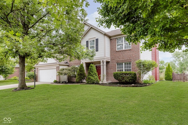12291 Cobblestone Dr, Fishers, IN 46037 - traditional-style home featuring concrete driveway, brick siding, and a garage