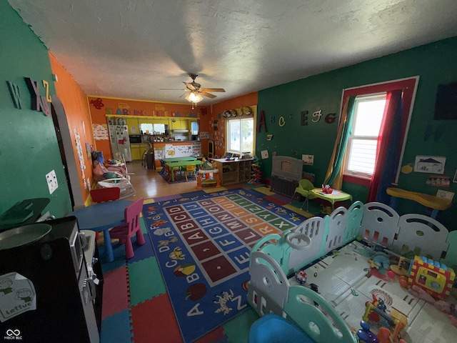 3209 Forest Ter, Anderson, IN 46013 - game room with ceiling fan