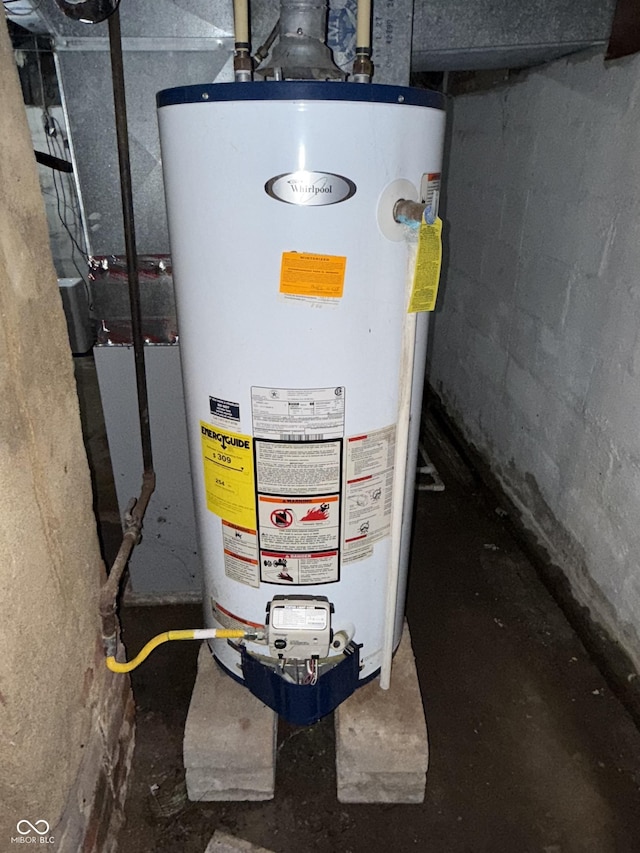 3209 Forest Ter, Anderson, IN 46013 - utility room with gas water heater