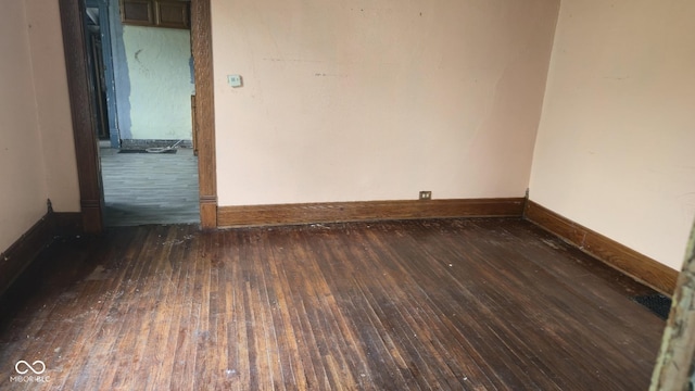 1338 Glenn Ave, Wabash, IN 46992 - empty room with hardwood / wood-style floors and baseboards