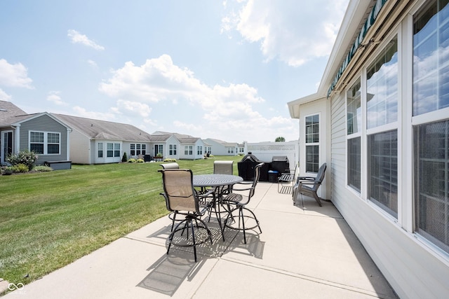 12985 Merlot Ln, Fishers, IN 46037 - view of patio / terrace featuring a residential view and outdoor dining space