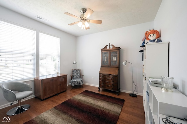 12985 Merlot Ln, Fishers, IN 46037 - office space featuring ceiling fan and wood finished floors
