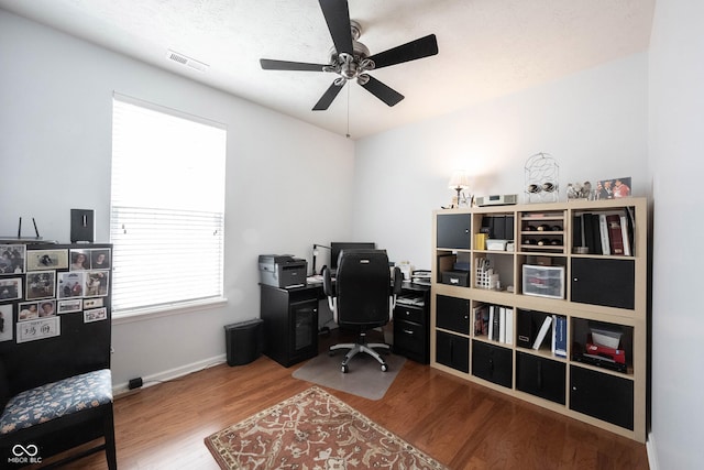 12985 Merlot Ln, Fishers, IN 46037 - office space with wood finished floors and ceiling fan