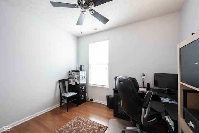 12985 Merlot Ln, Fishers, IN 46037 - office featuring wood finished floors and ceiling fan