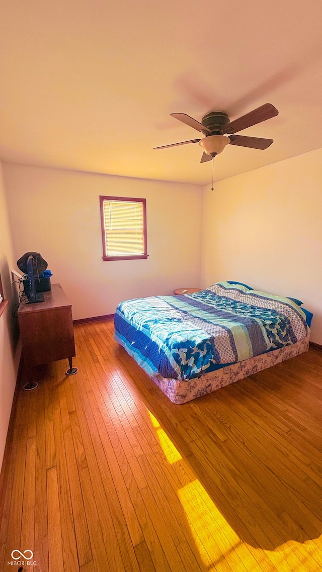 5964 E 250 N, Greenfield, IN 46140 - bedroom featuring light wood-style floors and ceiling fan