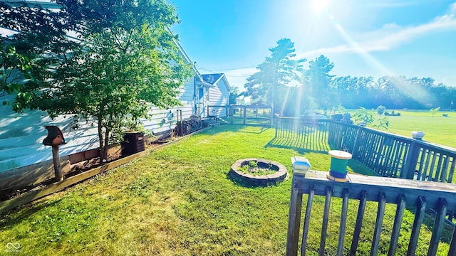 5964 E 250 N, Greenfield, IN 46140 - view of yard featuring a deck