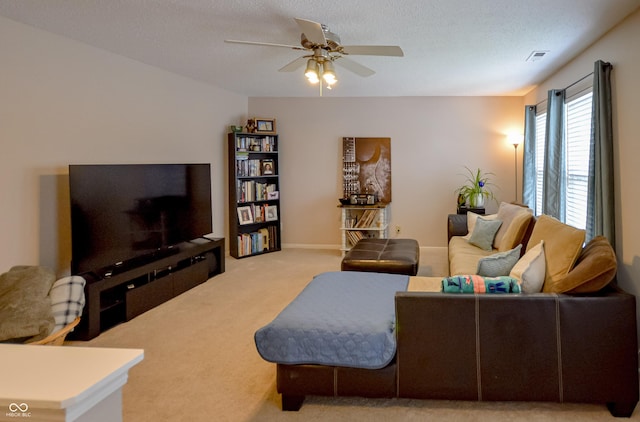 14521 Stewart Cir, Fishers, IN 46038 - carpeted living area featuring ceiling fan