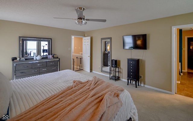 14521 Stewart Cir, Fishers, IN 46038 - bedroom featuring light carpet and ceiling fan