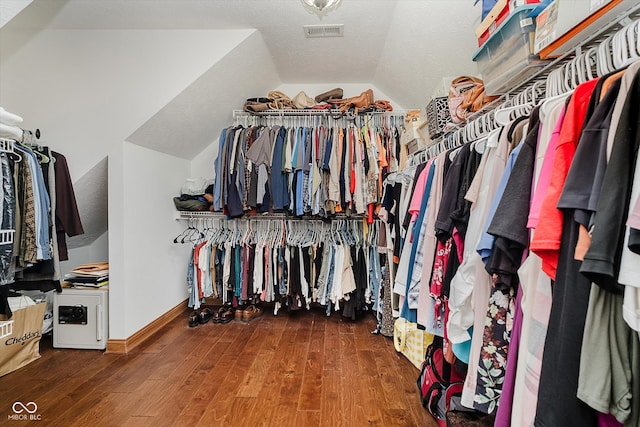 7178 Lockford Walk N, Avon, IN 46123 - spacious closet with vaulted ceiling and wood-type flooring