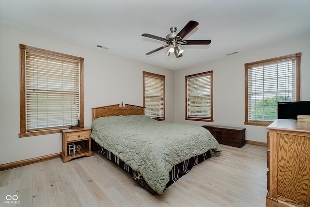 7178 Lockford Walk N, Avon, IN 46123 - bedroom featuring light wood finished floors and ceiling fan