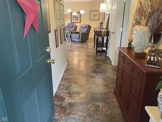 5333 Thornridge Pl, Indianapolis, IN 46237 - foyer featuring baseboards and stone finish floors