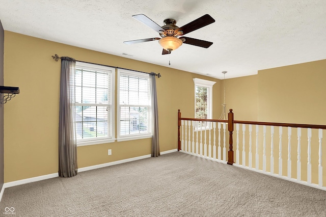 4219 Trilithon Ct, West Lafayette, IN 47906 - unfurnished room featuring ceiling fan, carpet, and a textured ceiling