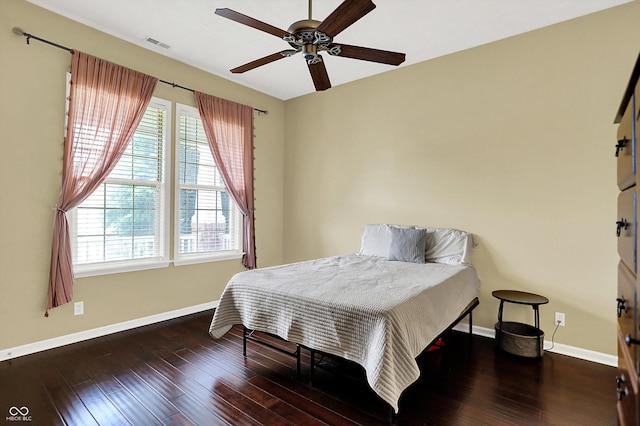 4219 Trilithon Ct, West Lafayette, IN 47906 - bedroom featuring multiple windows, hardwood / wood-style floors, and a ceiling fan