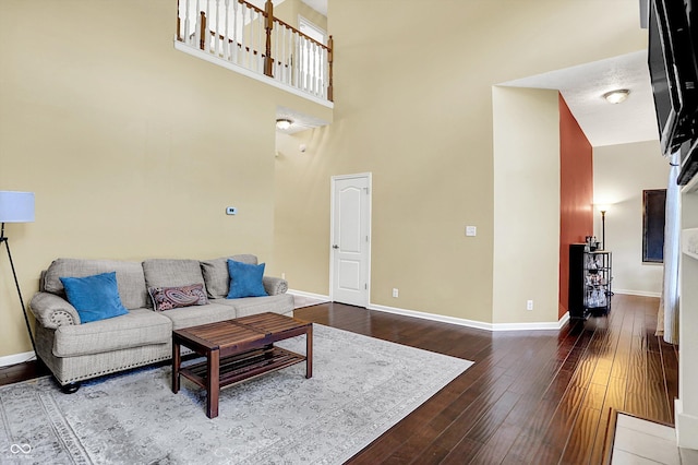 4219 Trilithon Ct, West Lafayette, IN 47906 - living room with hardwood / wood-style flooring and a towering ceiling