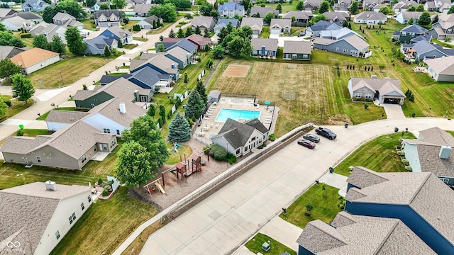4219 Trilithon Ct, West Lafayette, IN 47906 - aerial overview of property's location with nearby suburban area and a pool