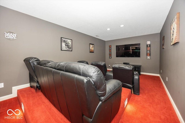15540 Provincial Ln, Fishers, IN 46040 - carpeted cinema featuring baseboards and recessed lighting