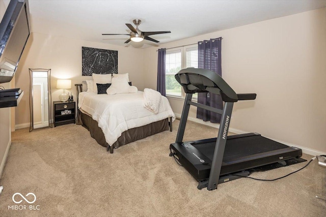 15540 Provincial Ln, Fishers, IN 46040 - bedroom with light carpet and ceiling fan
