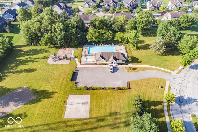 15540 Provincial Ln, Fishers, IN 46040 - aerial view of residential area with a pool