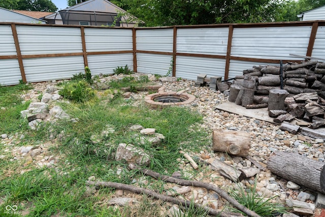 1108 Warwick Dr, New Whiteland, IN 46184 - view of yard with an outdoor fire pit